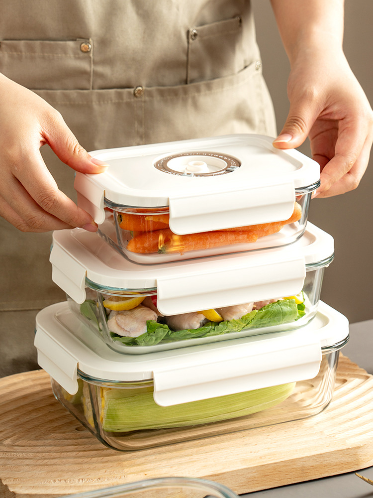 onlycook家用抽真空保鮮盒套裝抽氣保鮮食物收納盒微波爐加熱飯盒