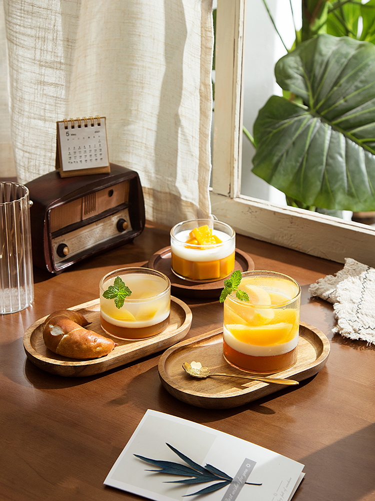 日式風格耐高溫玻璃杯烘焙甜品烤布丁杯慕斯杯