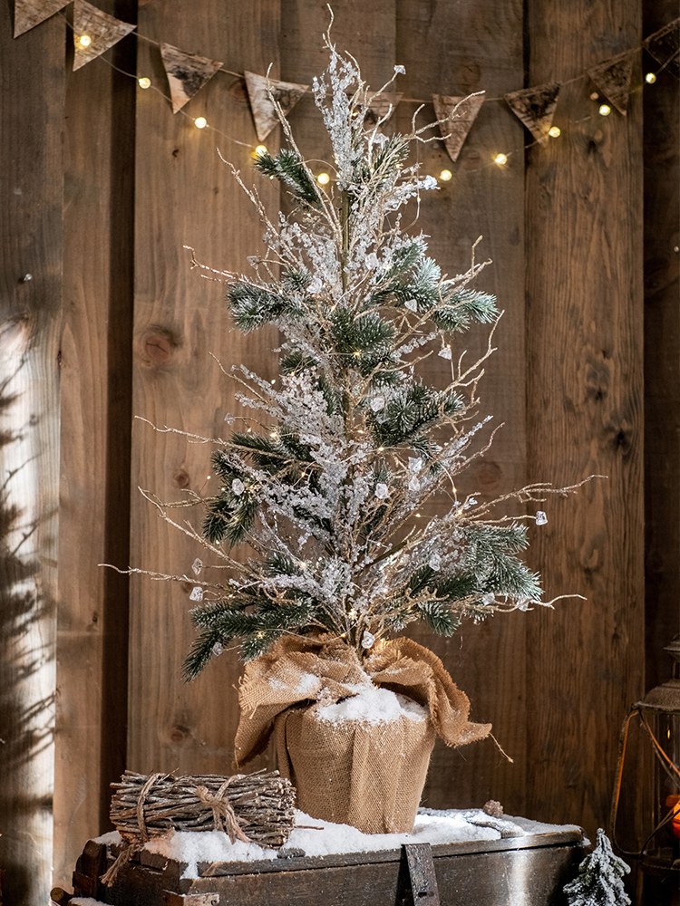 聖誕節裝飾樹擺件壓克力冰晶材質居家餐廳商場場景佈置點綴冬日溫馨氛圍 (8.3折)