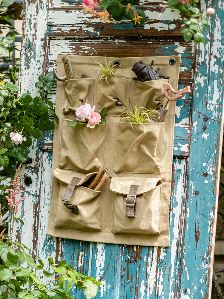 北歐風帆布掛袋 掬涵園藝工具包收納袋 多功能置物掛兜 雜物儲物袋