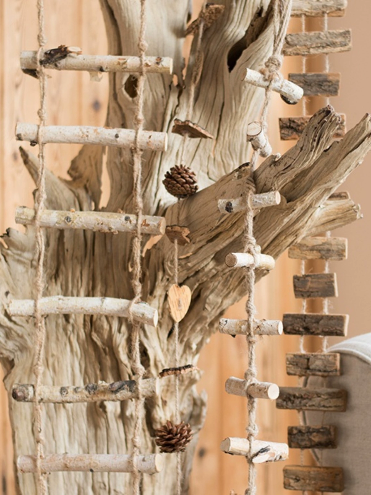 美式木棒串串小梯子聖誕樹掛件裝飾掛飾