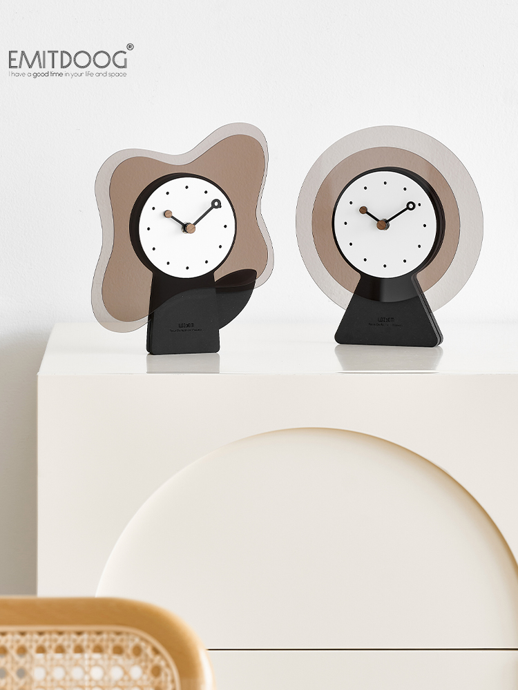 ins風創意送禮木質桌面擺件 高檔臥室裝飾品 2023新款座鐘