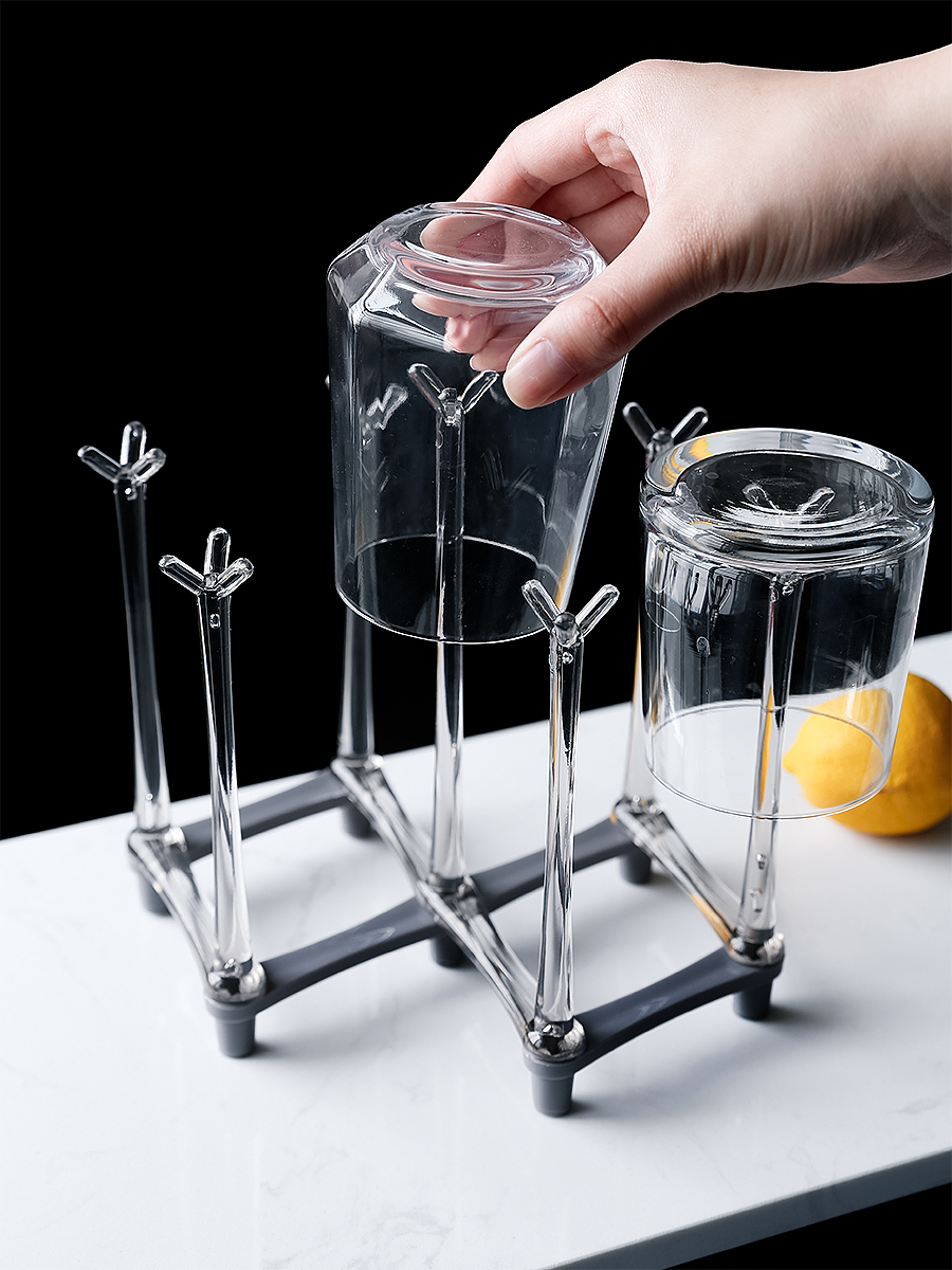 日系創意可摺疊杯架玻璃杯收納架倒掛瀝水架置物架 (8.3折)
