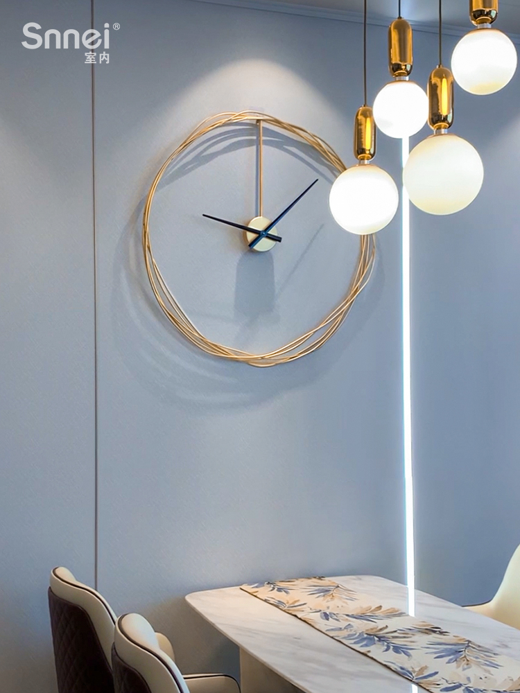 極簡北歐風掛鐘 現代藝術風 客廳裝飾時鐘