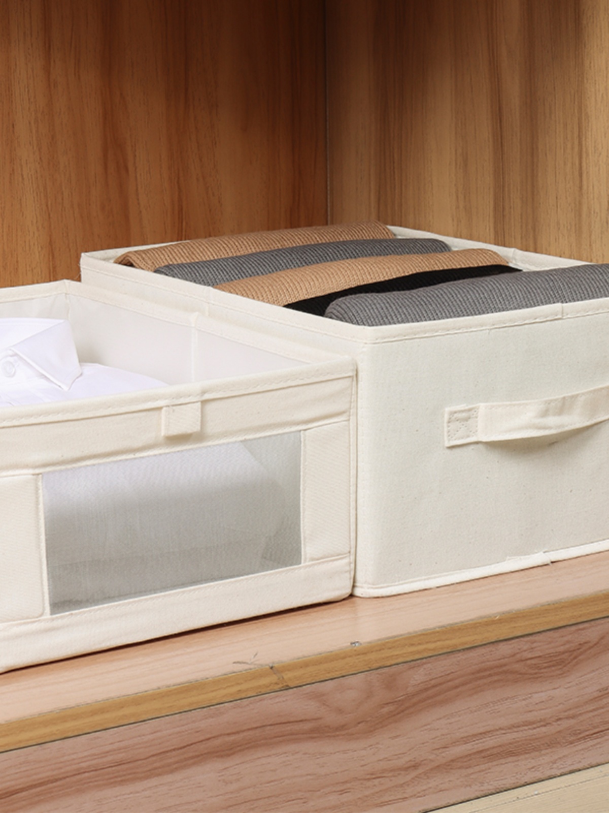 日式簡約棉麻布藝收納盒可摺疊衣物整理箱多種尺寸滿足不同收納需求