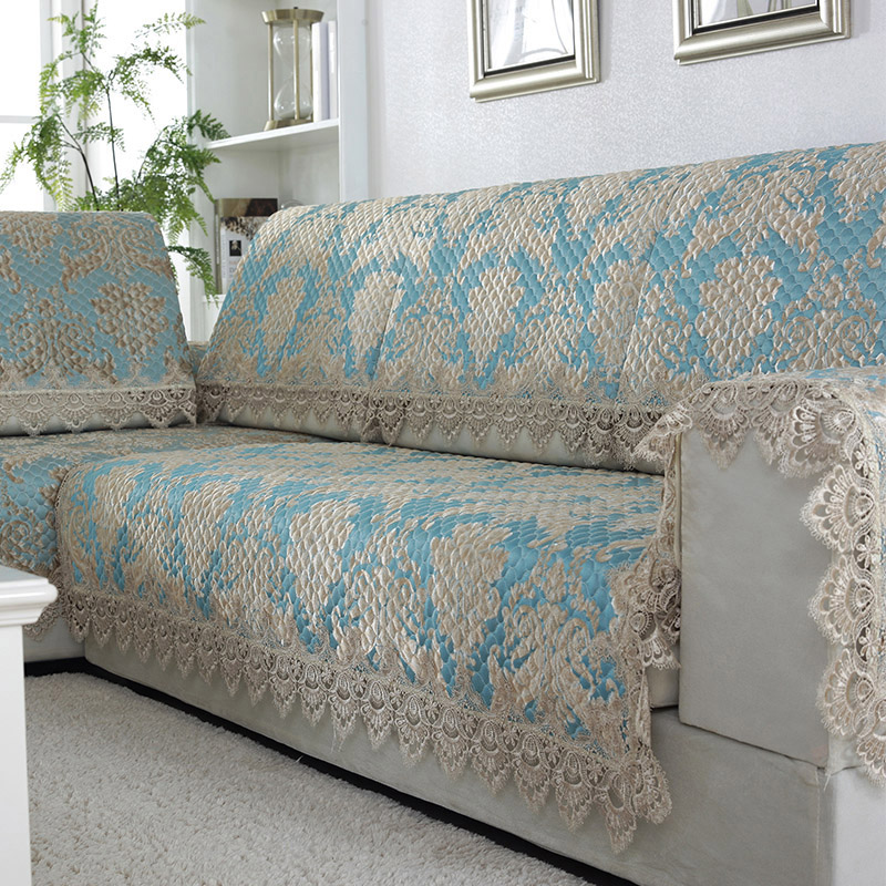 蕾絲歐式防滑沙發墊組合沙發防滑墊蕾絲椅墊客廳墊
