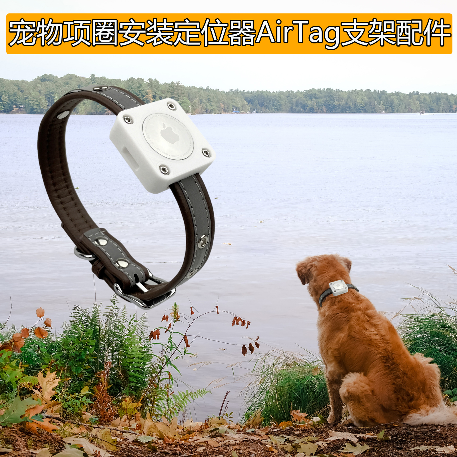 寵物狗狗貓咪防丟失蹤項圈安裝蘋果定位器AirTag追蹤器固定盒子 (8.3折)