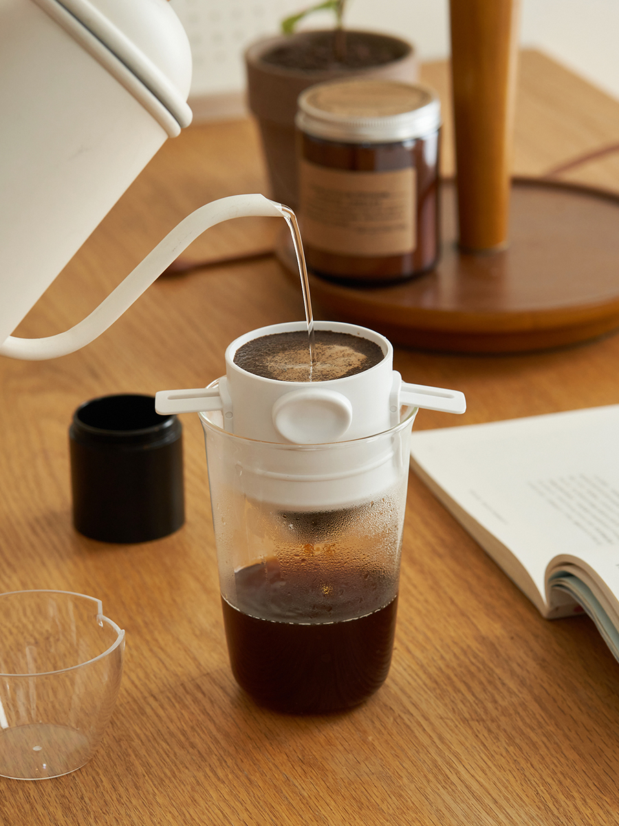 便攜咖啡手衝過濾杯 免濾紙送量勺 不鏽鋼雙層過濾網