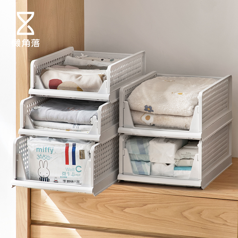 嬾角落衣櫃抽屜收納分隔層家用臥室兒童嬰兒衣物襍物整理架置物架