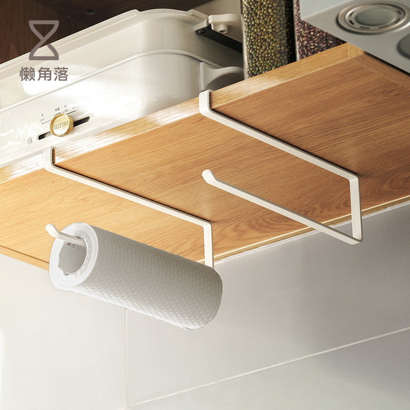 日式風簡約廚房紙巾架免打孔免安裝讓廚房更整齊有序