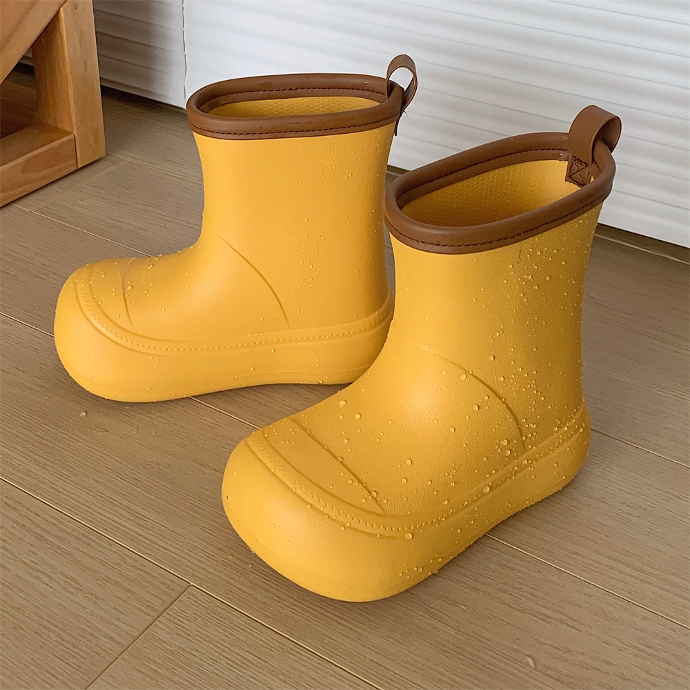 細細條 兒童雨鞋四季通用外穿男童女童雨天防滑防水親子雨靴水鞋