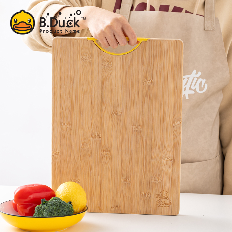 日式竹砧板小黃鴨設計實木廚房菜板多種尺寸可選