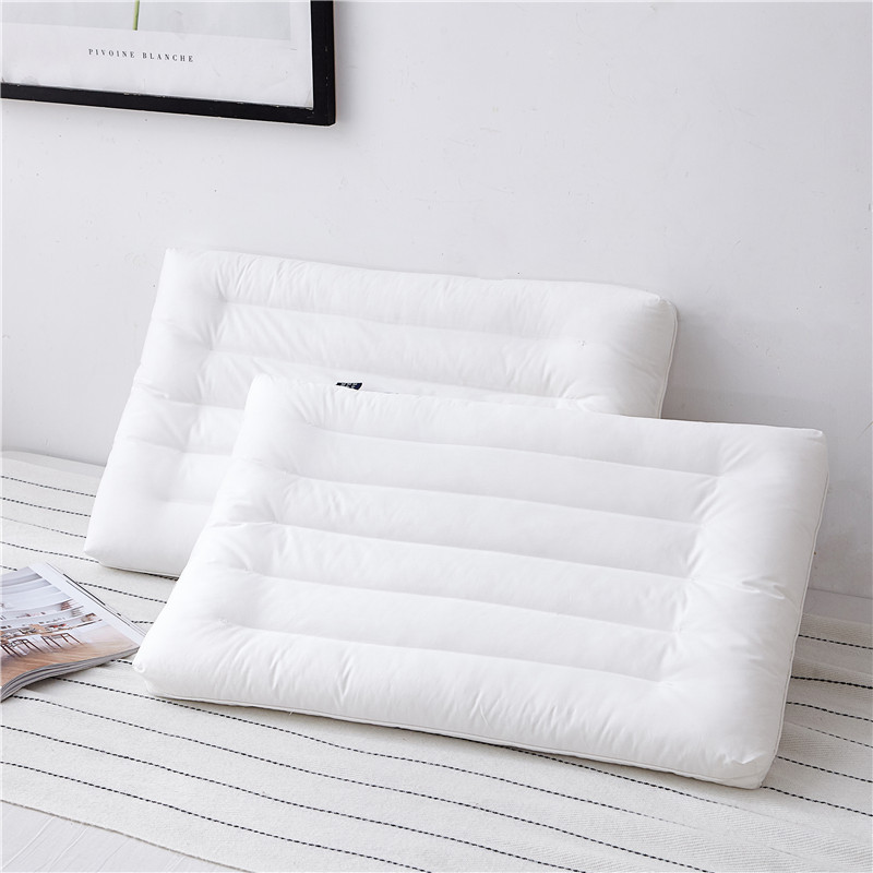 全棉羽絲絨單雙人學生枕芯 柔軟舒適透氣抗菌定型