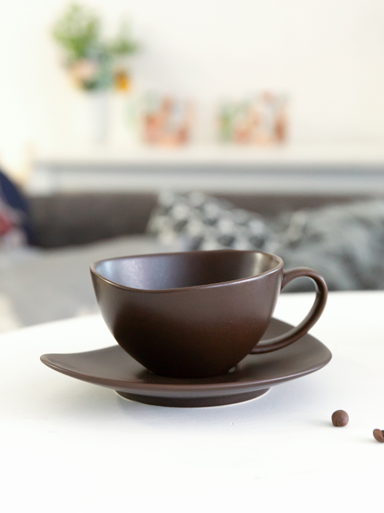 北歐風格陶瓷咖啡杯碟套裝精緻下午茶簡約ins風沖泡攪拌杯