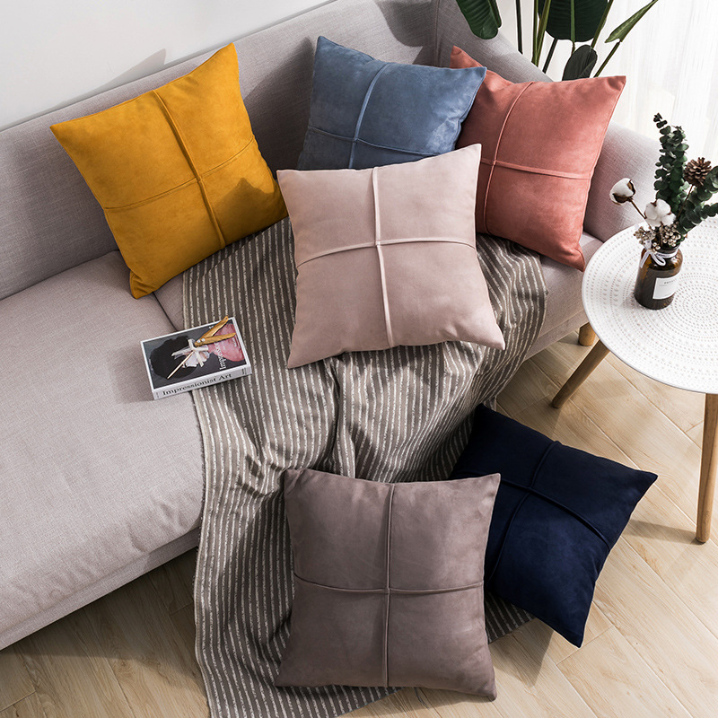 東南亞風格抱枕組合北歐床頭美式沙發靠墊pp棉填充純色客廳抱枕套