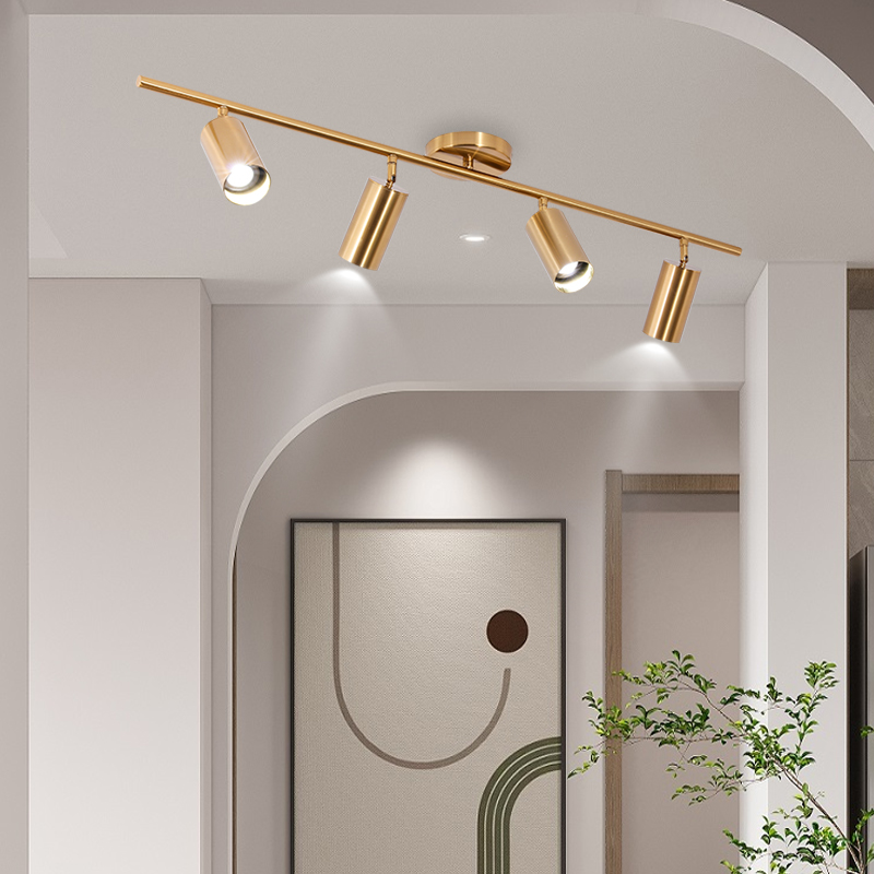 簡約風鐵製明裝射燈 北歐餐廳客廳走廊衣帽間吸頂軌道燈