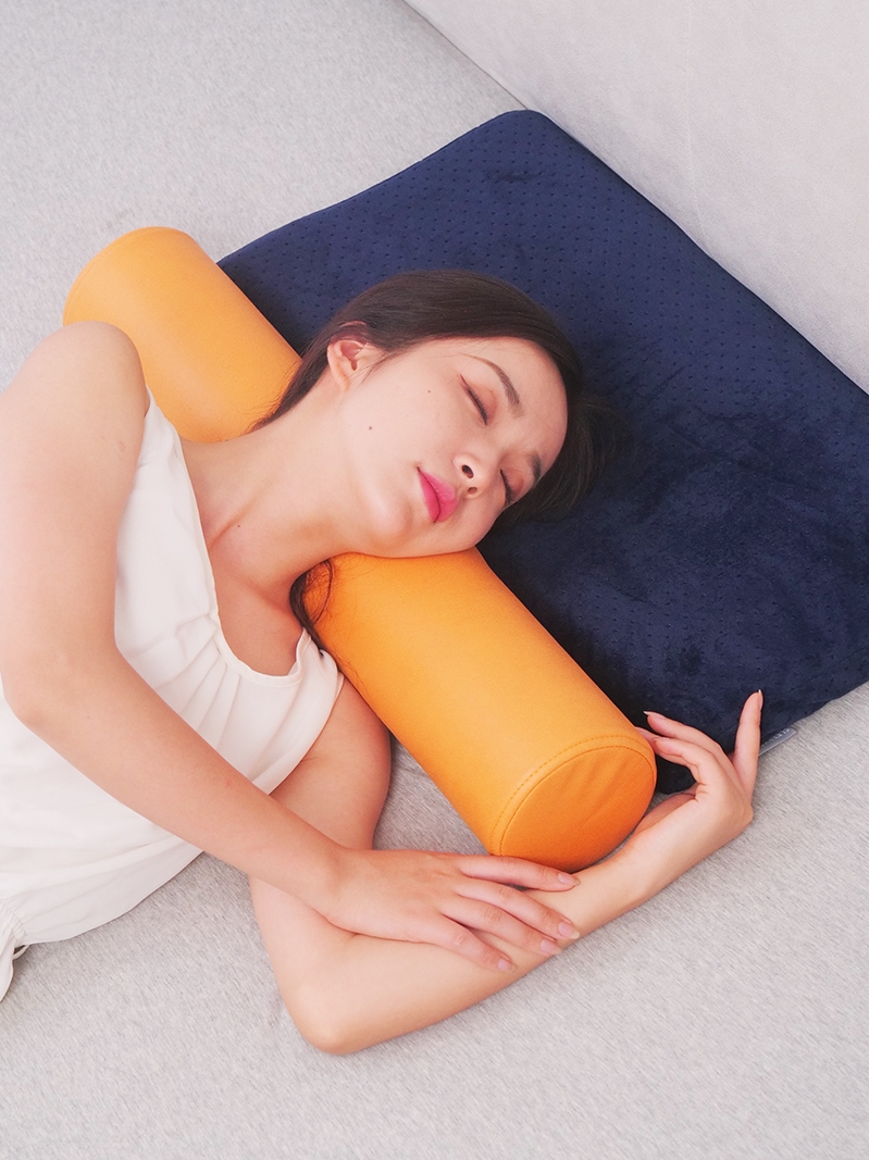 圓形枕助睡眠靠枕 護頸椎長條枕頸椎枕頭單人圓枕 (8.3折)