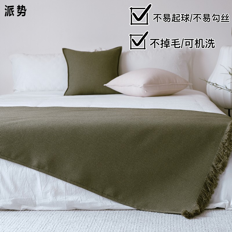 日式風格聚酯纖維枕套抱枕沙發蓋毯床旗床尾毯