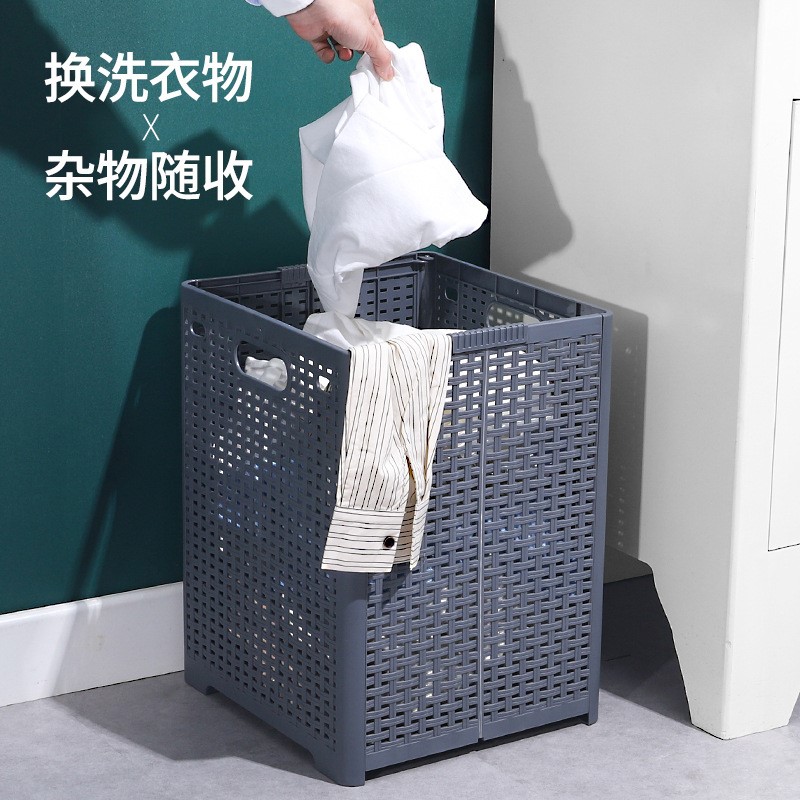 創意純色可摺疊整理收納籃衣櫥衣帽間髒衣物收納好幫手 (7.9折)