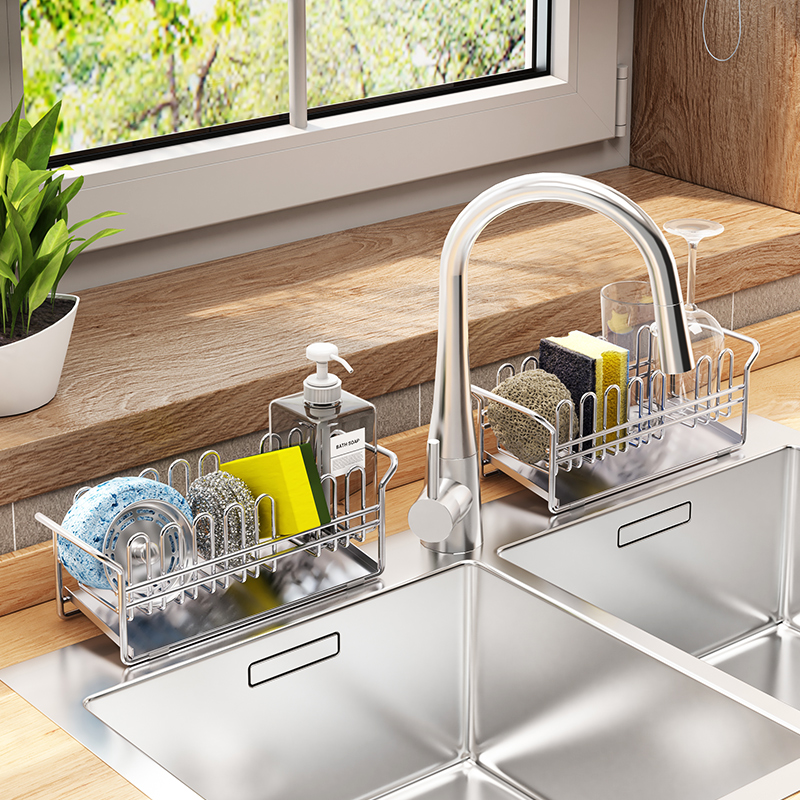 廚房置物架水池洗手檯多功能清潔收納架