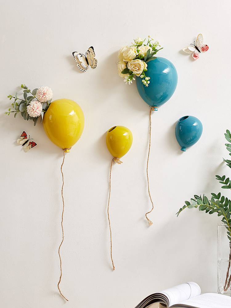 美式陶瓷氣球壁掛 裝飾兒童房客廳牆壁掛件