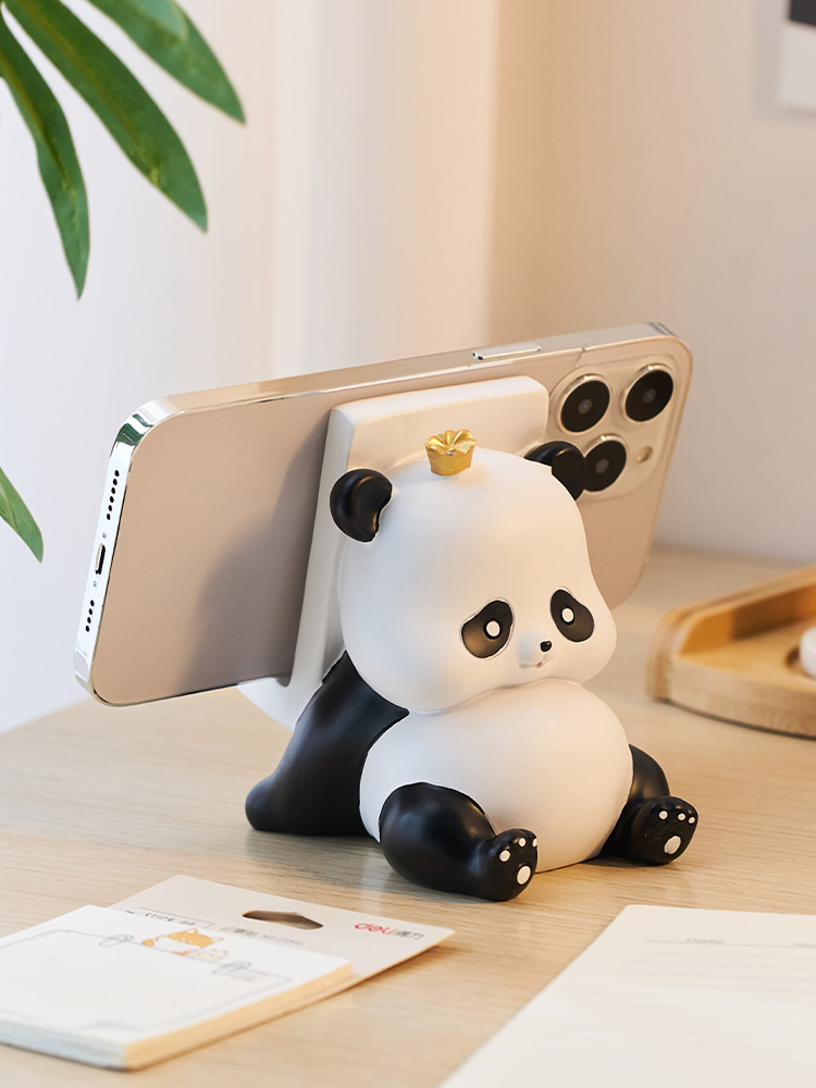 超萌熊貓手機平板支架治癒你的辦公室工位學生宿舍桌面懶人必備創意裝飾品