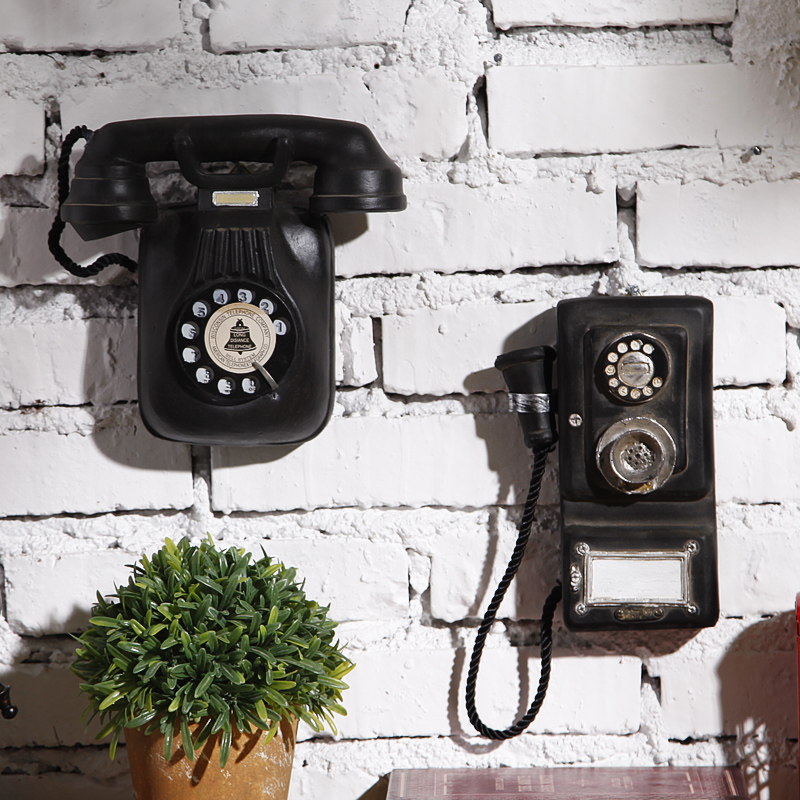 復古牆壁電話掛件 懷舊風餐廳創意牆上掛飾 (6.5折)
