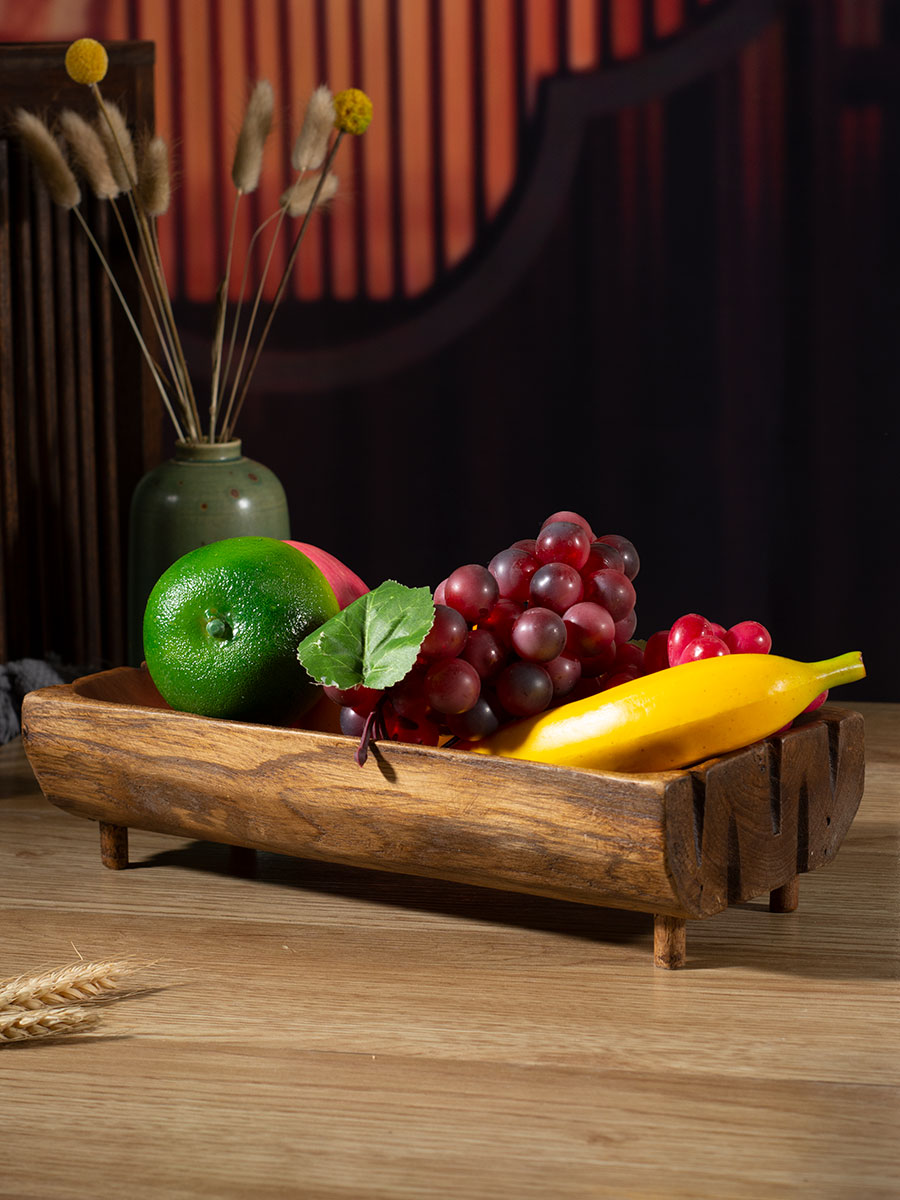 東南亞原木果盤 泰式精選實木家用客廳木質乾果收納盤