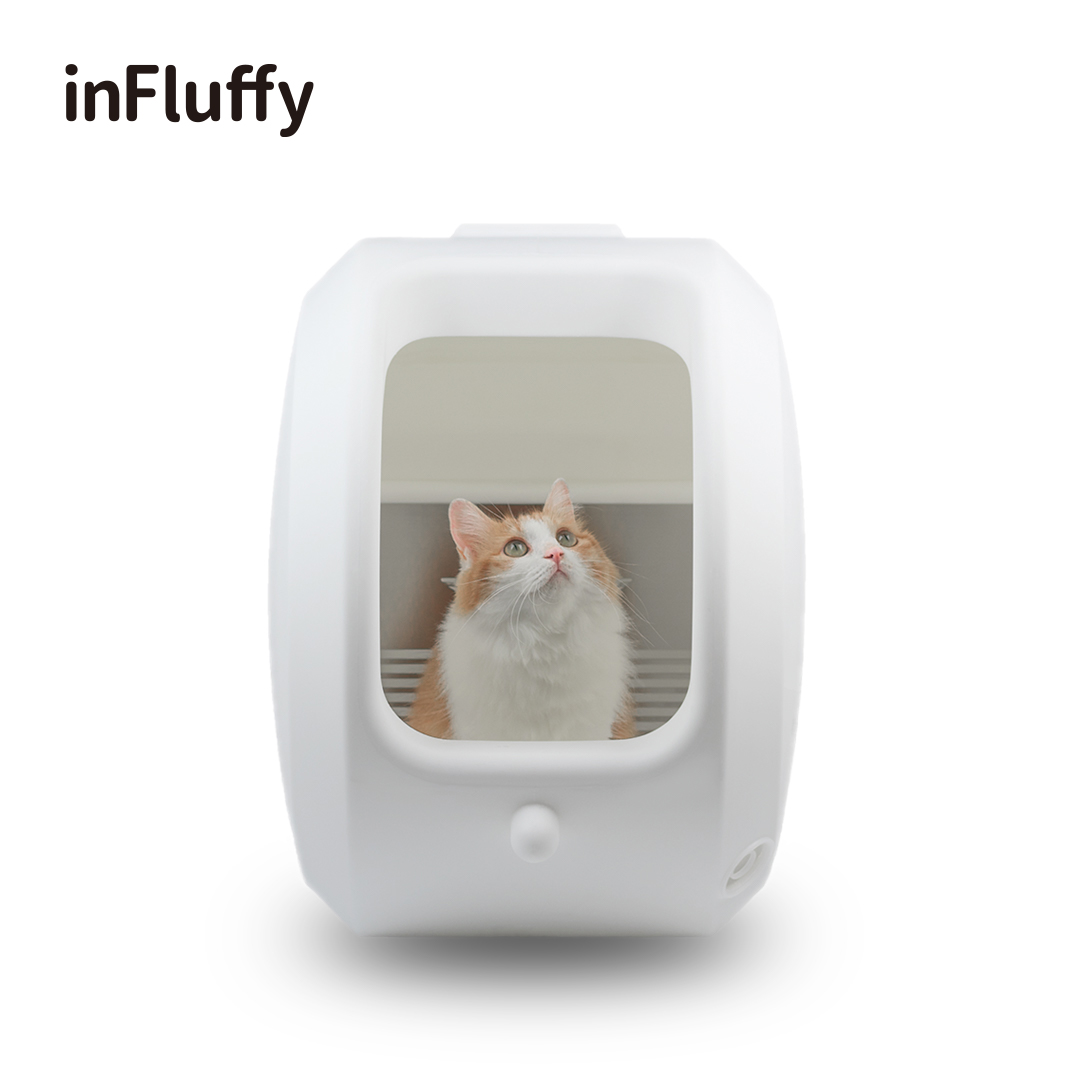 實用貓廁所 茸裡 influffy 半自動日式貓砂盆 貓廁所