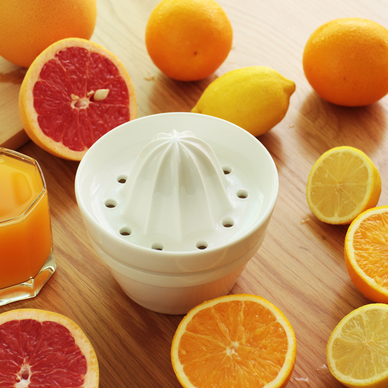 日本陶瓷手動榨汁器擠檸檬壓橙子炸汁神器寶寶水果汁機橙汁盃家用