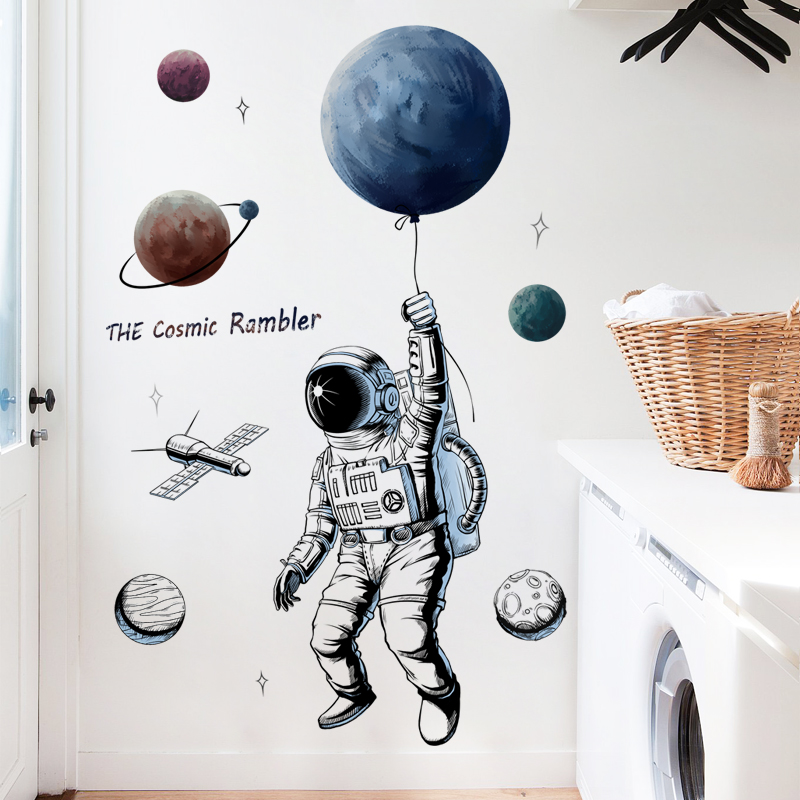 兒童房星球太空立體裝飾櫃門牆貼打造夢想中的太空艙讓孩子在宇宙遨遊