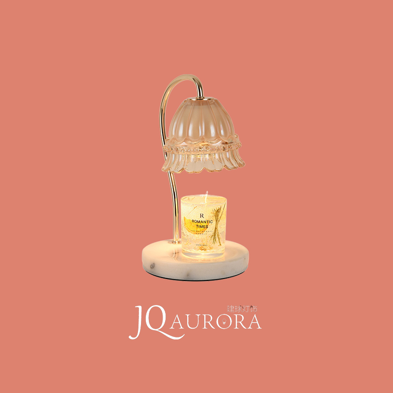 歐式風格鐵質玻璃融蠟燈用於臥室書房或客廳的浪漫裝飾檯燈 (1.6折)