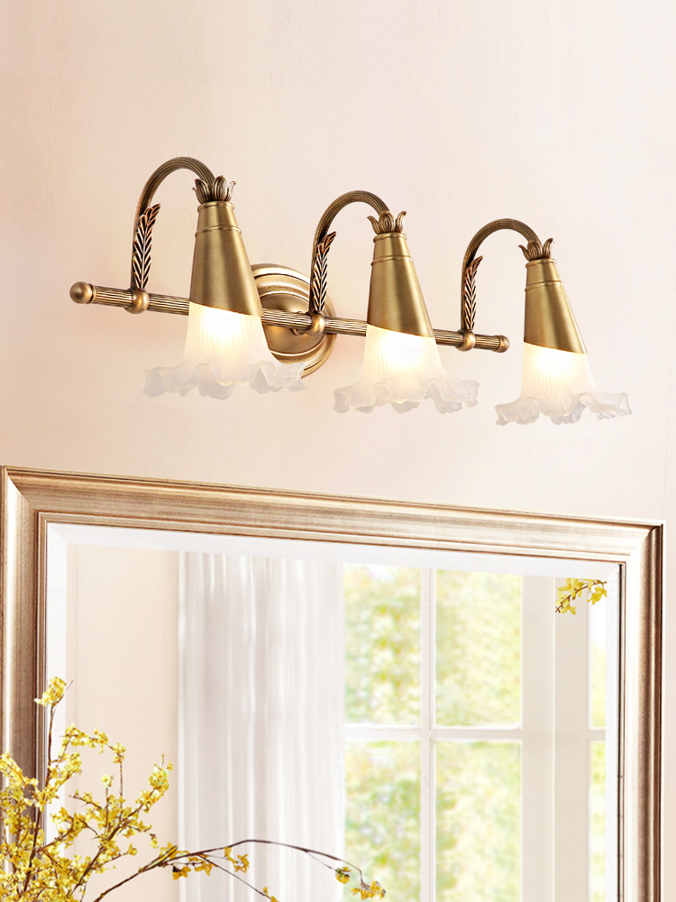 美式鏡前燈浴室鏡櫃燈具 LED光源歐式復古風格臥室衛生間 (3.2折)