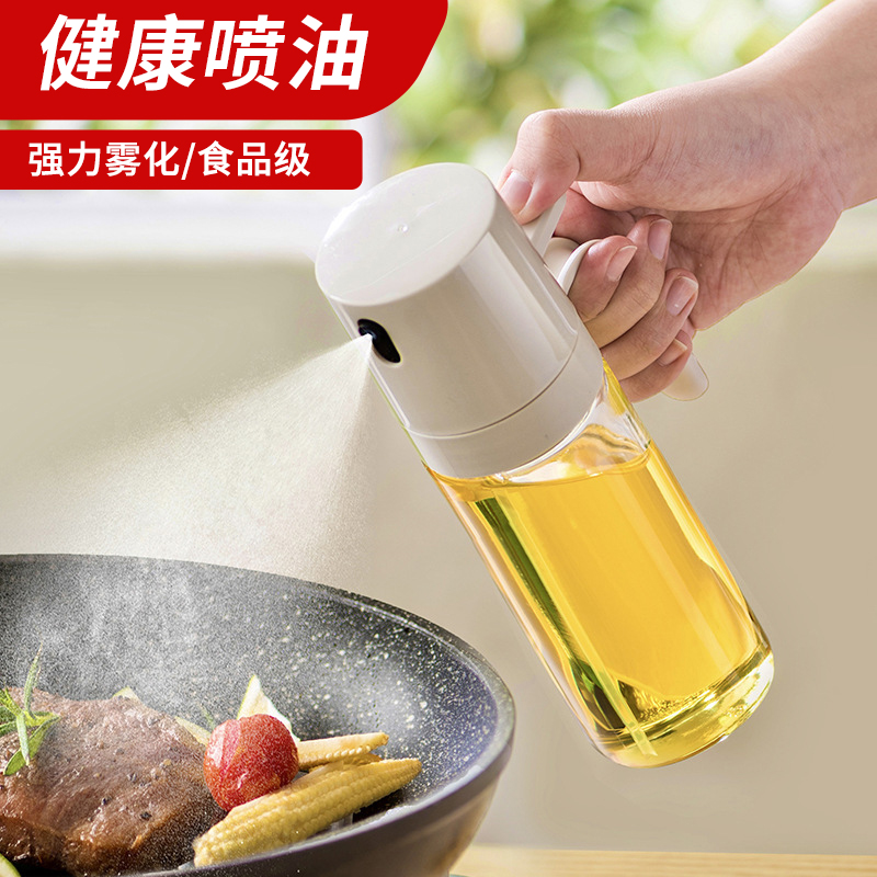 日式簡約玻璃油壺噴油均勻不掛油讓空氣炸鍋料理更健康