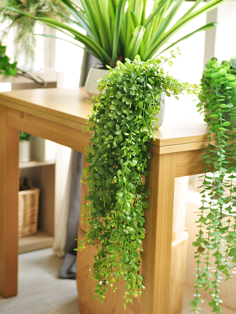 仿真綠植盆栽 吊蘭水泥盆 辦公室裝飾 垂吊藤蔓景觀