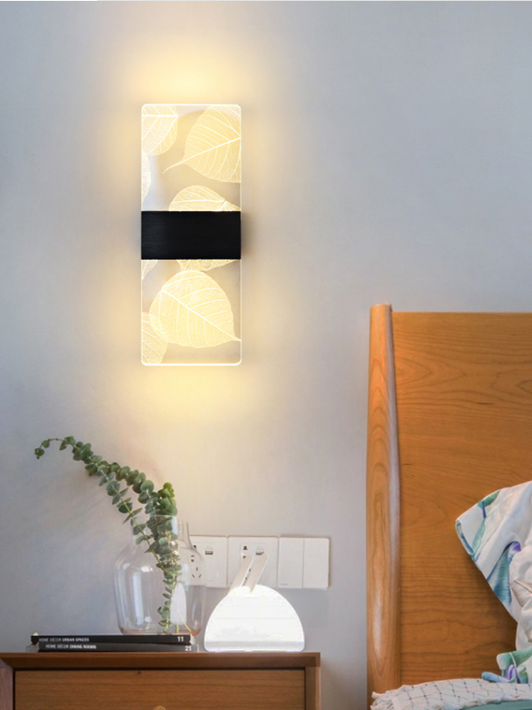 簡約現代風格壁燈鐵質燈身PMMA高透光率燈罩適用臥室餐廳書房廚房客廳 (4.9折)