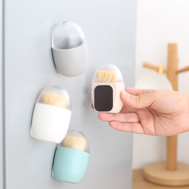 冰箱貼創意磁力牙籤盒 北歐風家用便攜磁貼盒