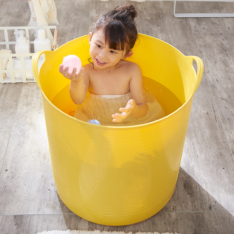 大號兒童塑料小孩可坐浴缸洗澡桶