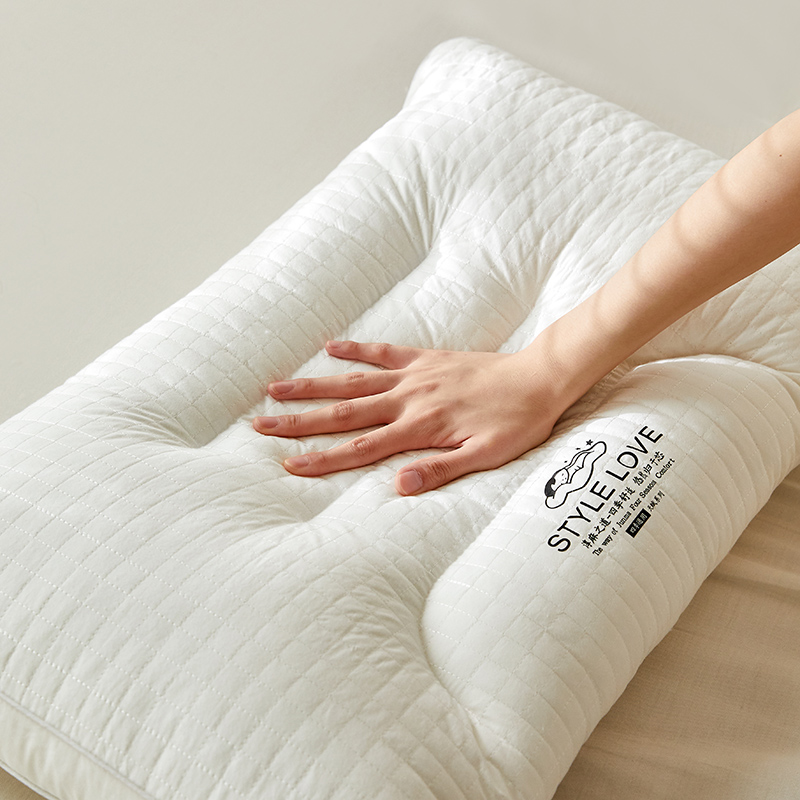 護頸助眠枕頭 棉質舒適單人枕芯 宿舍可水洗 69公分三種高度