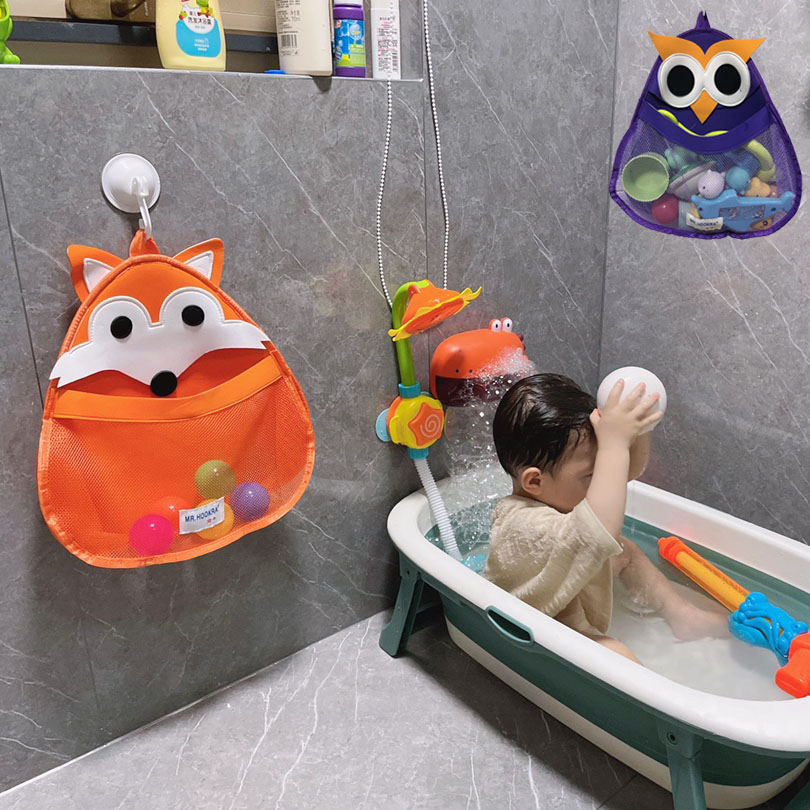 收納洗澡玩具好幫手 卡通收納袋防水浴室掛袋 (8.1折)