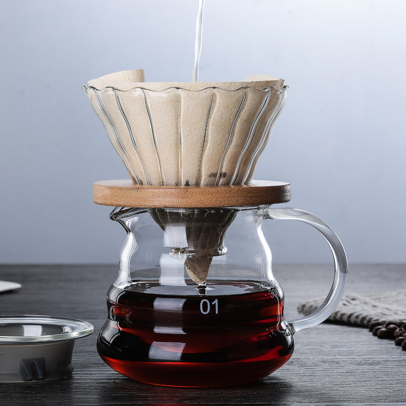 手衝咖啡套組 創意雲朵壺日式手沖咖啡壺玻璃濾杯