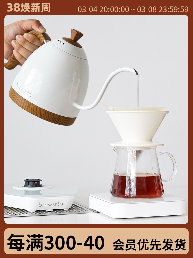 Brewista手衝壺 恆溫控溫電熱水壺 咖啡壺 歐式風格 不鏽鋼 通用 (2.4折)