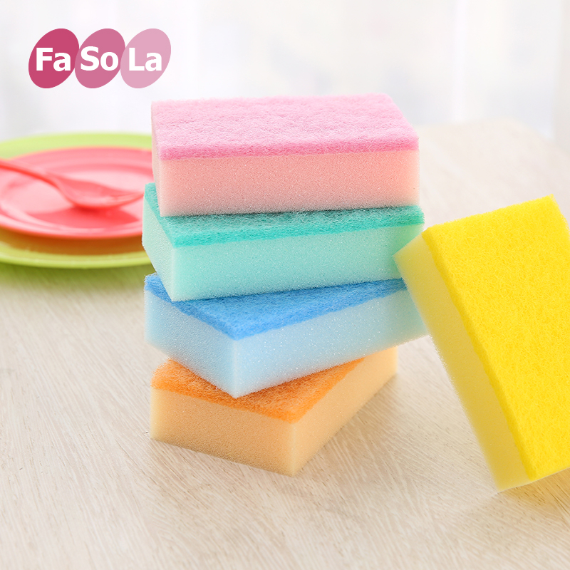 fasola加厚去汙海綿刷5片裝讓廚房清潔更輕鬆