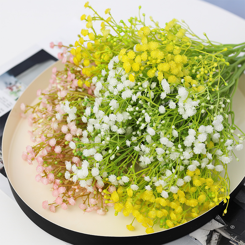 滿天星假花裝飾花藝 塑料花束擺設花餐桌花擺花 客廳擺放花卉