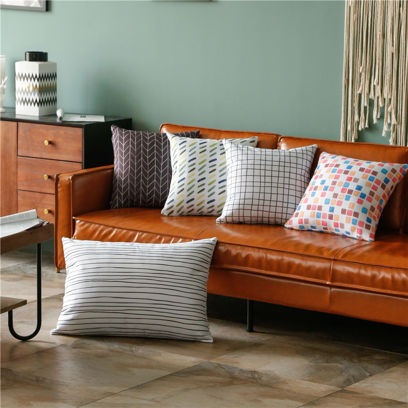 北歐幾何條紋沙發抱枕客廳裝飾靠墊40x70cm50x70cm多尺寸選擇