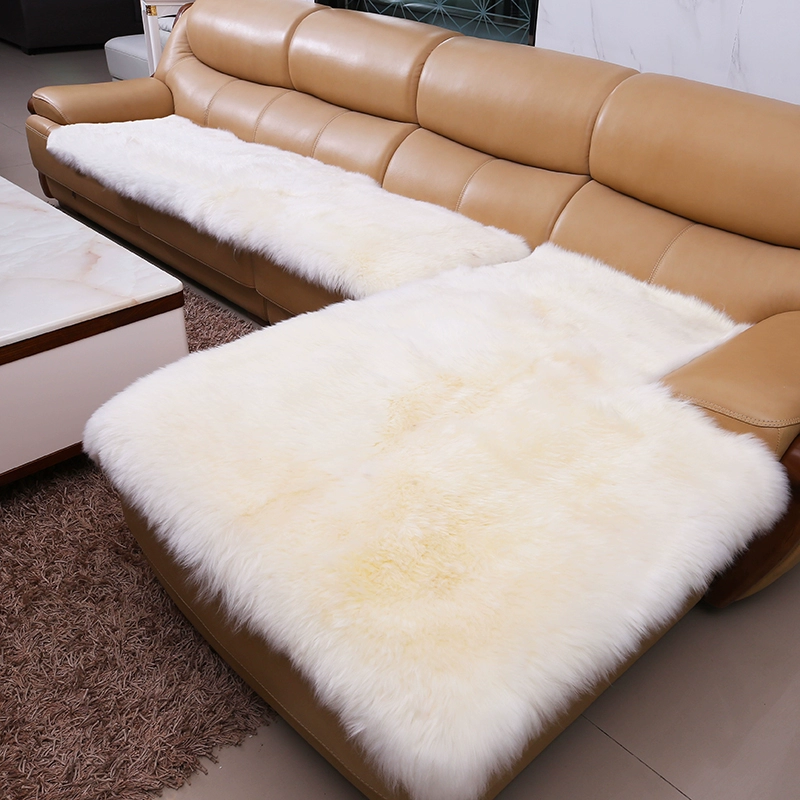 舒適保暖羊皮毛一體沙發墊防滑加厚高檔毛絨坐墊