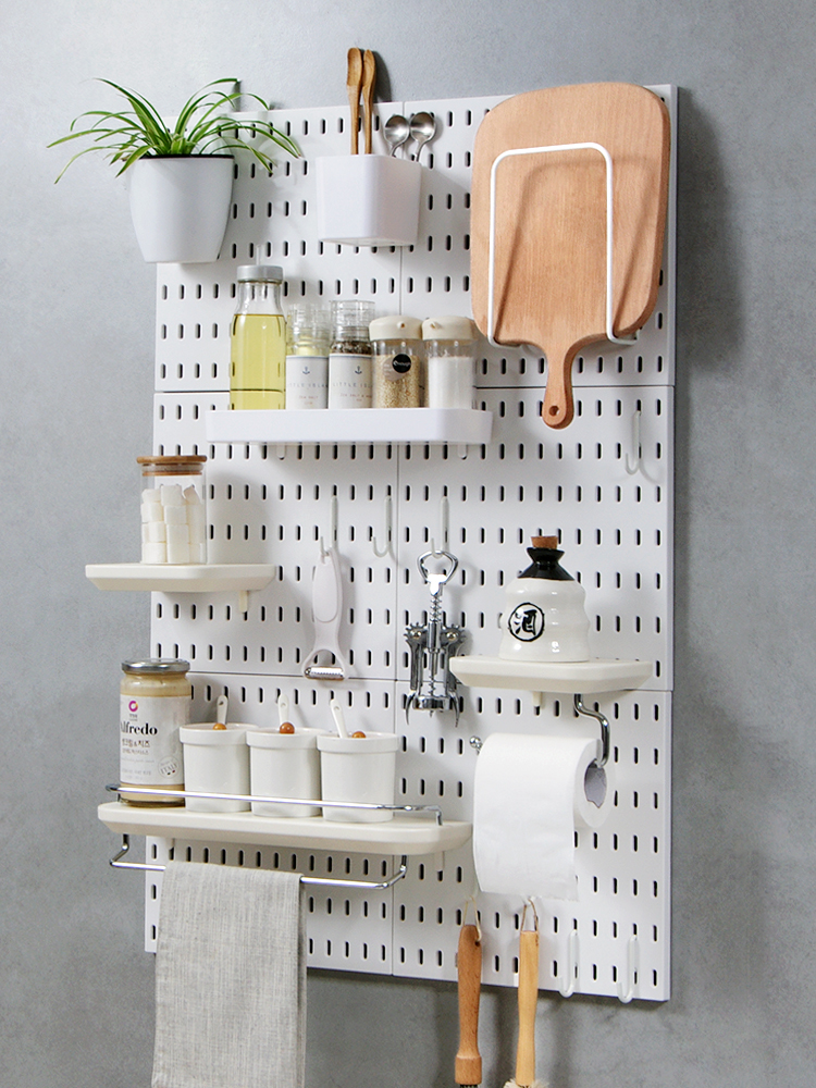 免打孔牆壁掛架輕鬆收納廚房浴室雜物為您的生活增添便利