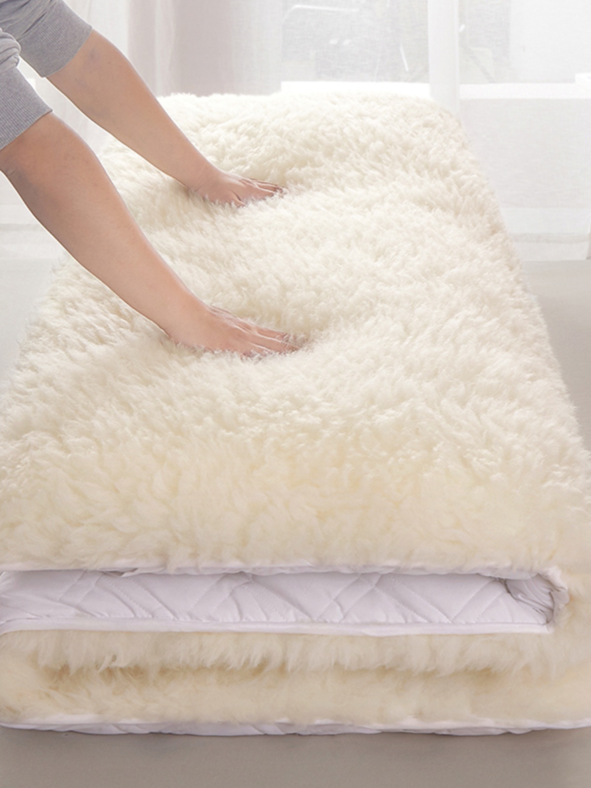 冬季加厚保暖純澳洲羊毛床墊超柔羊羔絨毛毯雙面可用柔軟舒適 (4.9折)
