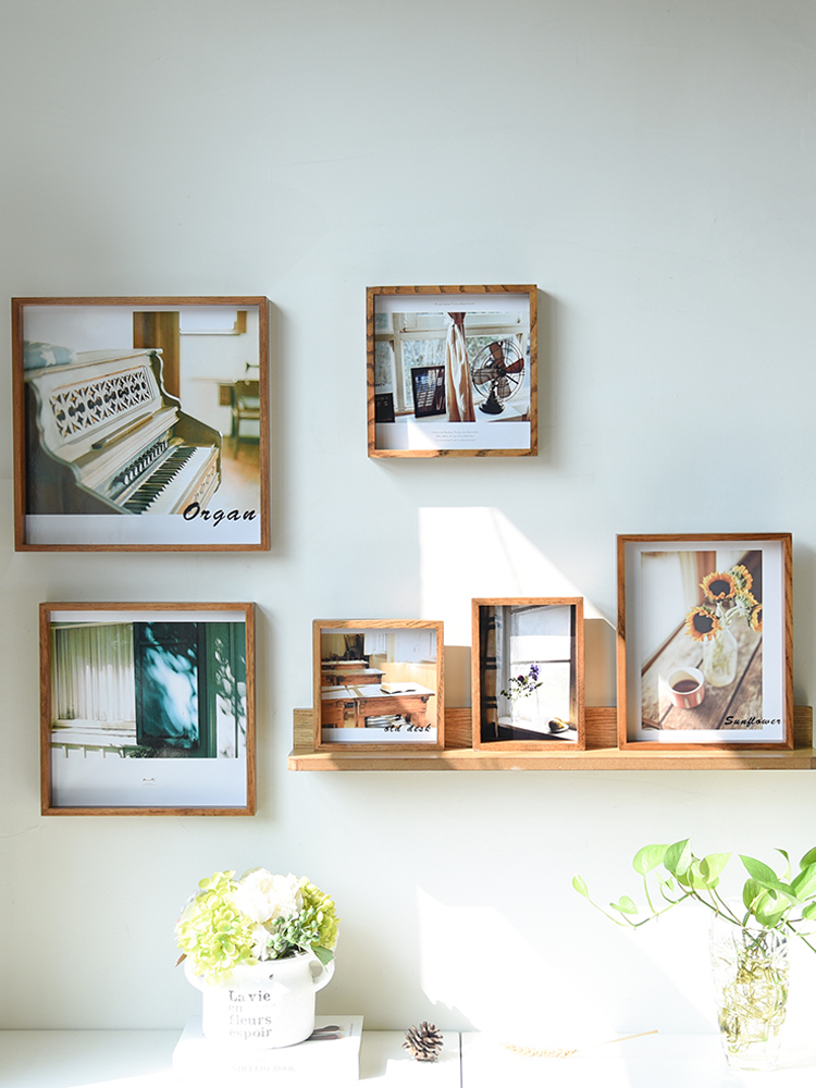 復古實木 DIY 相框組合掛牆擺臺皆可細邊窄邊畫框木質做舊多尺寸選擇 (8.3折)