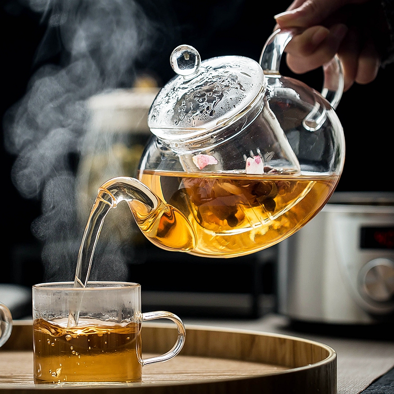 歐式花草茶壺 茶杯套裝 家用耐熱玻璃 英式下午茶杯